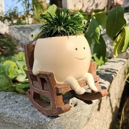 Rocking Chair Character Planter