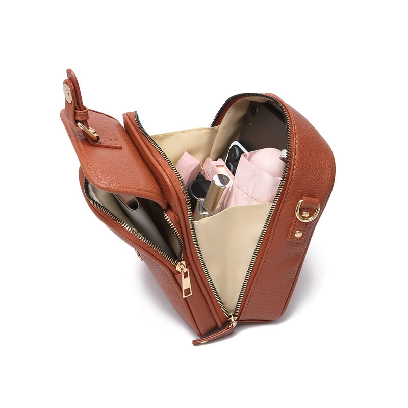 🔥LAST DAY 49% OFF- Crossbody Leather Bag - Brown / 20.5 x 15 x 6.5 cm