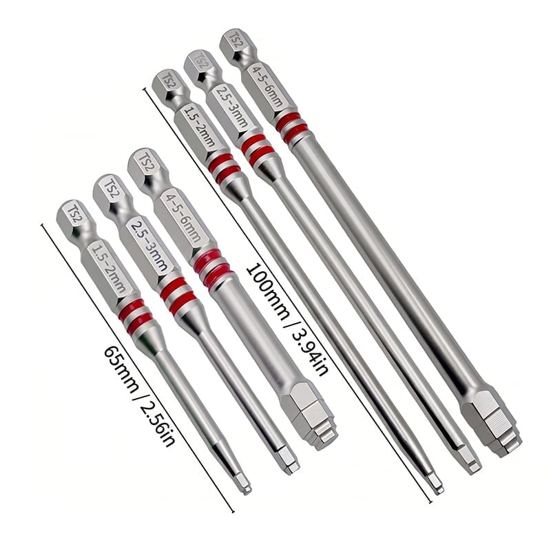 Pagoda‐Shaped Magnetic Hex Screwdriver Bits Set