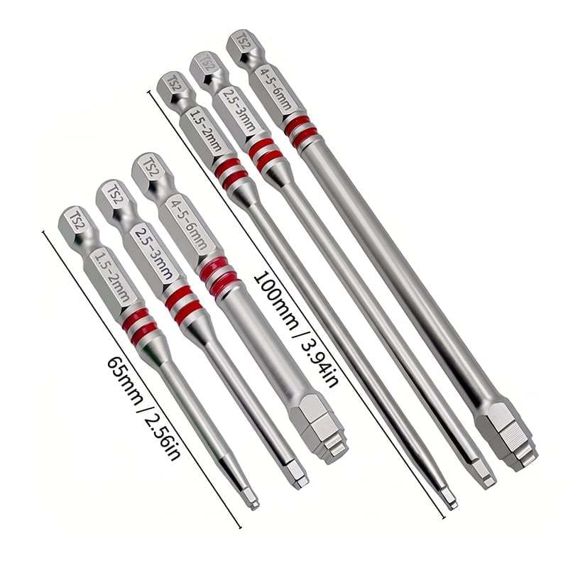Pagoda‐Shaped Magnetic Hex Screwdriver Bits Set