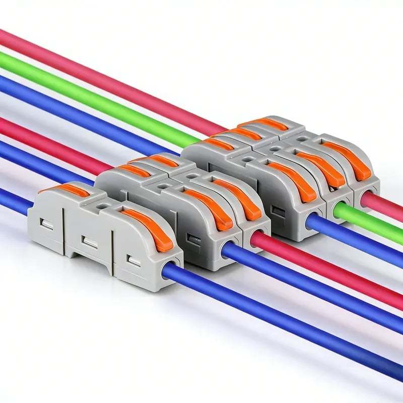 🔥🛠️Universal Quick Lever Electrical Wire Connectors (24-12 AWG) Assortment (50/100Pcs) + Wire Stripper