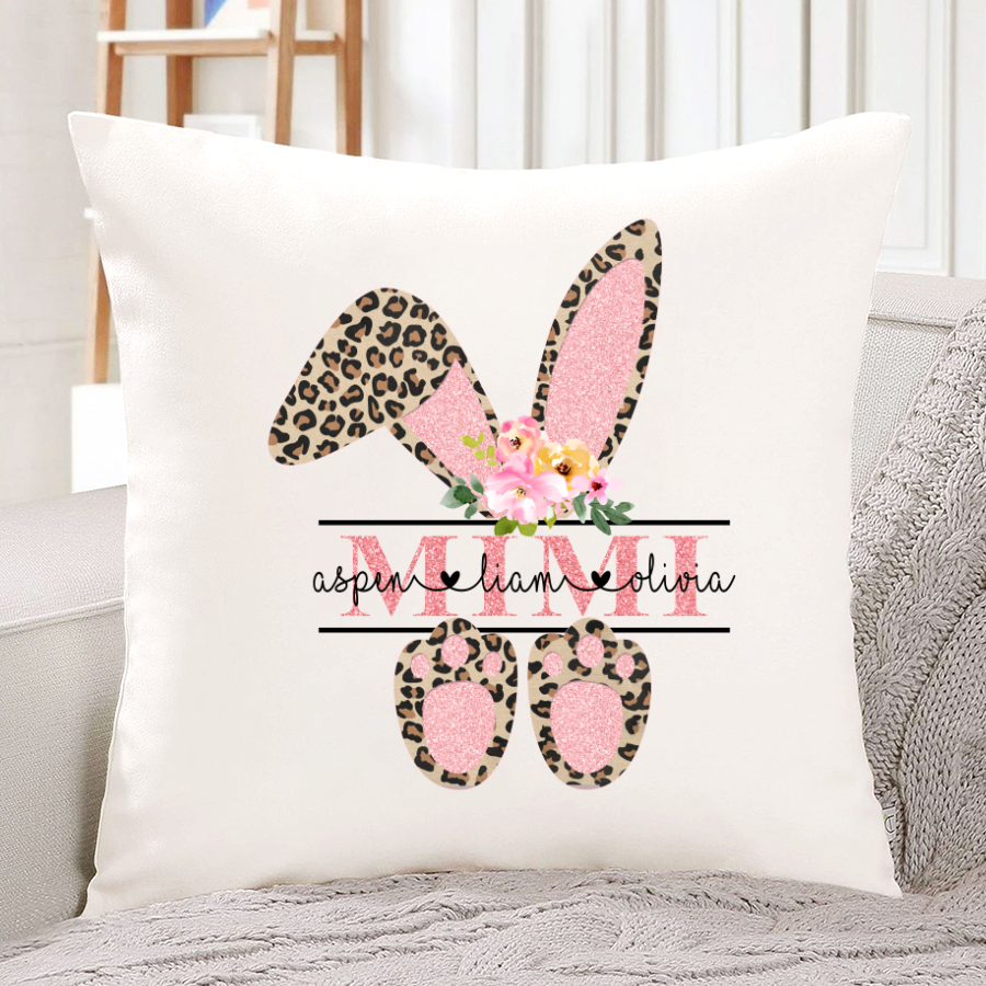 Leopard Bunny Mimi And Kids CL01 Indoor Pillow