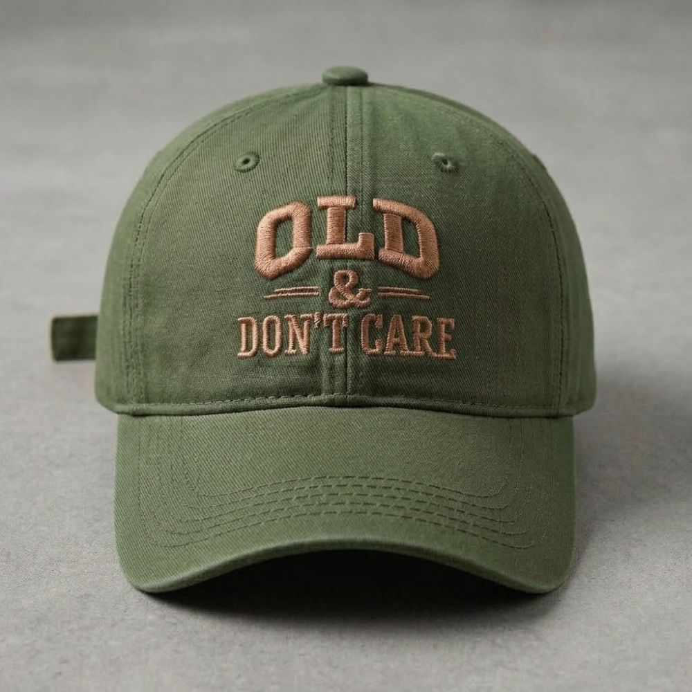 OLD & DON'T CARE Baseball Cap –  Adjustable Cap for Men, Perfect Gift For Dad Low Profile Dad Hat