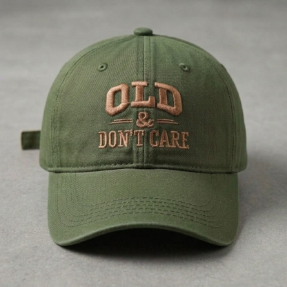 OLD & DON'T CARE Baseball Cap –  Adjustable Cap for Men, Perfect Gift For Dad Low Profile Dad Hat