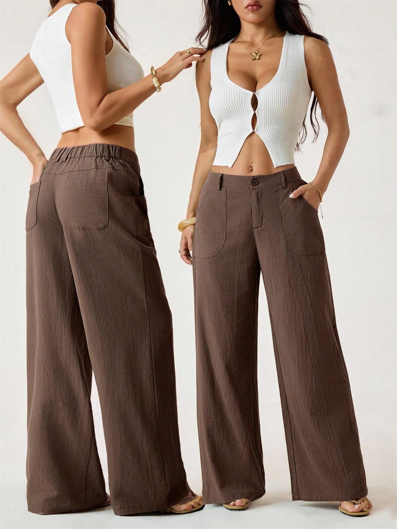 Women's Classical Cotton-Linen Palazzo Pants