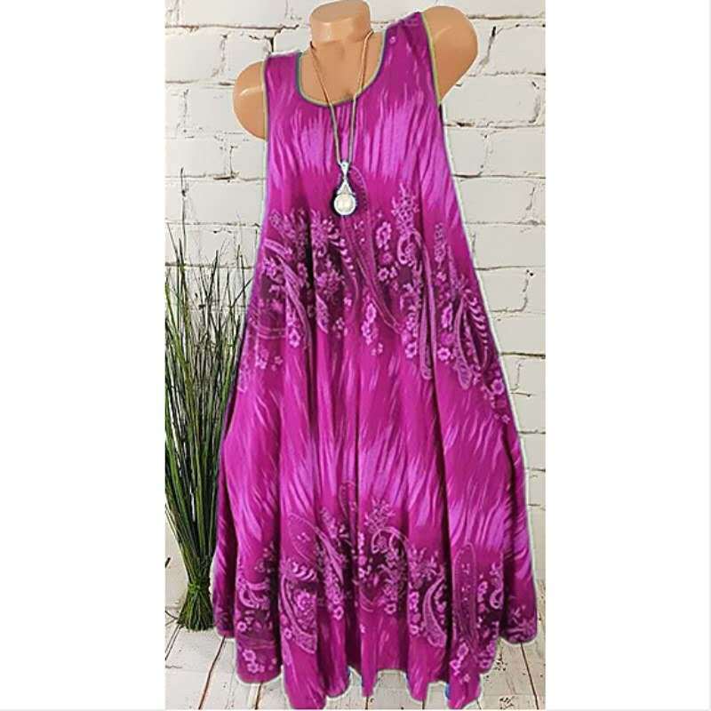 Sleeveless Cotton Casual Summer Dresses for Women