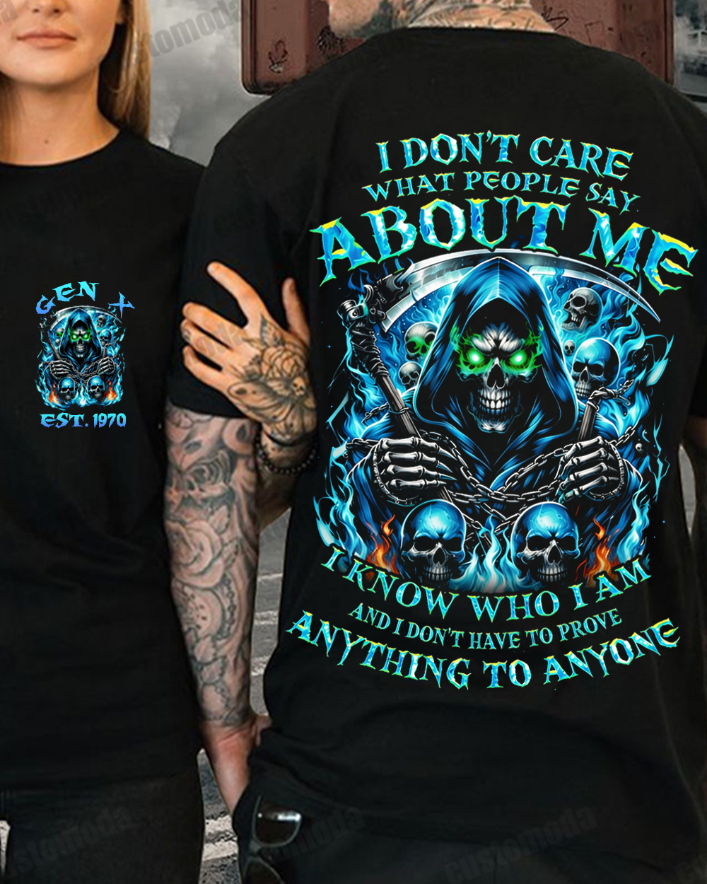 I Don't Care What People Say About Me Custom Year T-shirt