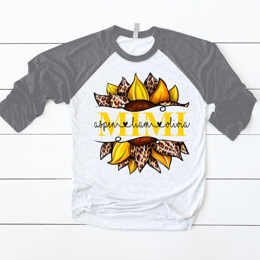 Leopard Yellow Sunflower Mimi And Kids CL01 Baseball