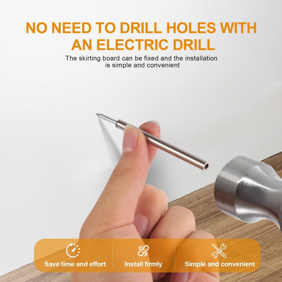 Double-Headed Skirting Thread Seamless Nail Non Marking