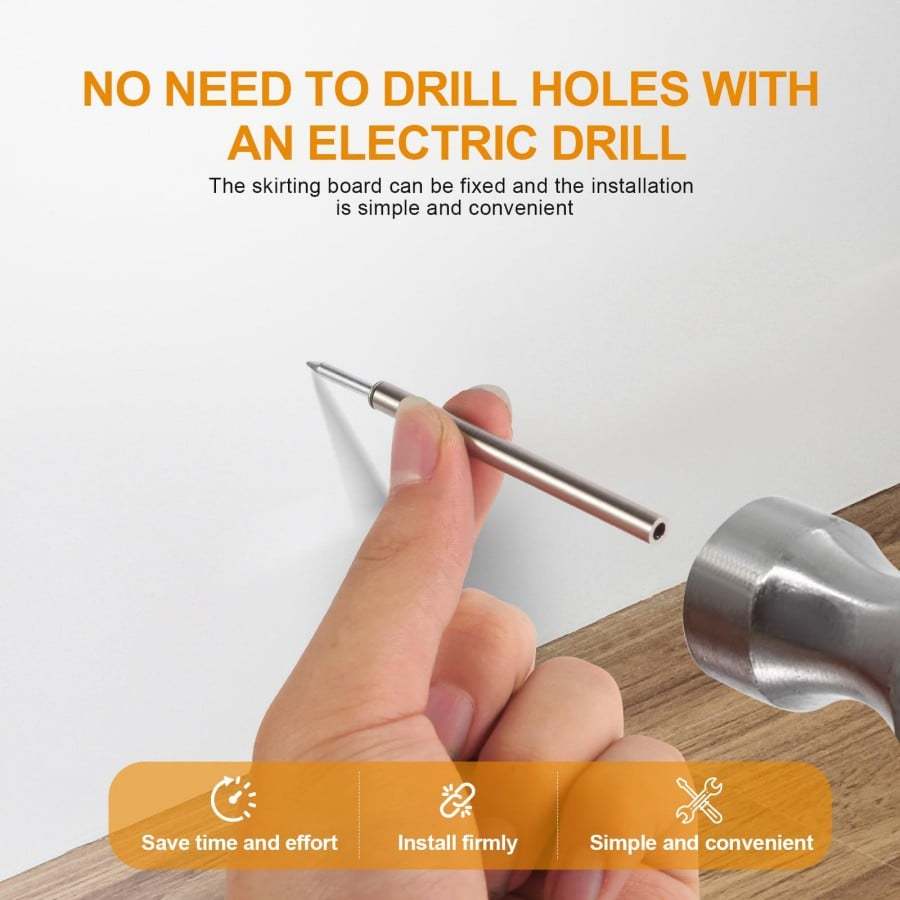 Double-Headed Skirting Thread Seamless Nail Non Marking