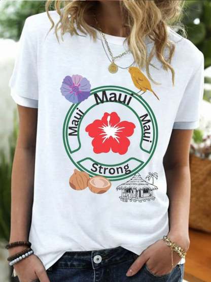 Maui Strong Print T-Shirt