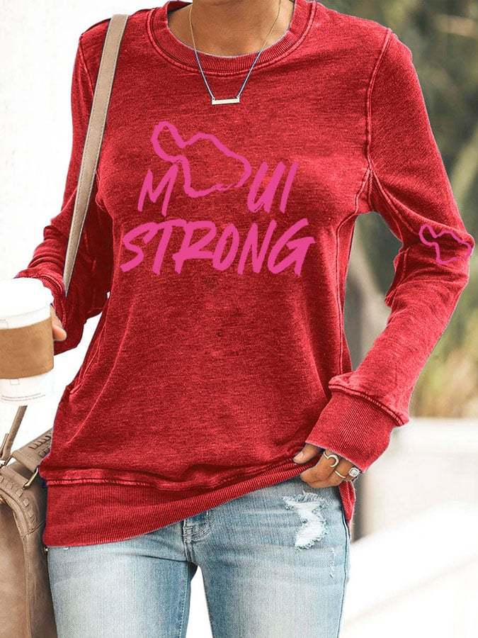 Women's Maui Strong Printed Sweatshirt