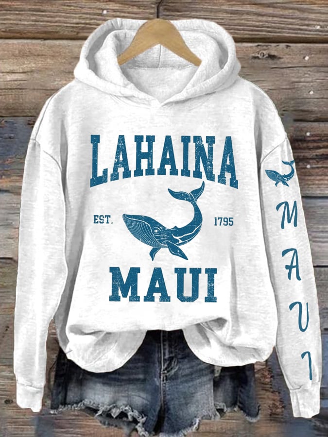 Women'S Lahaina Hawaii  Casual Print Sweatshirt