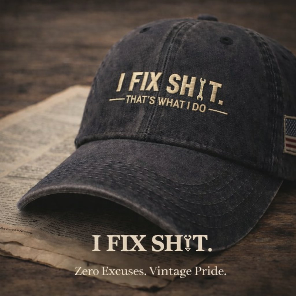 🔥LAST DAY 49% OFF🧢 Vintage Distressed “I Fix Sh*t” Cap