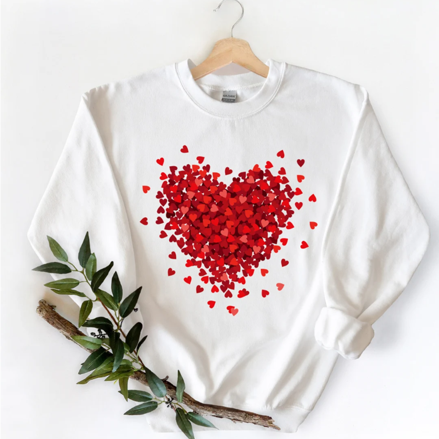 Hearts Valentines Day Shirt,Valentines Day Shirts For Women,3D Heart Shirt,Cute Valentine Shirt,Valentines Day Gift,Cheetah Valentine