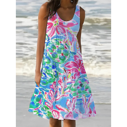 Women's  Turtle Seagrass Print Dress