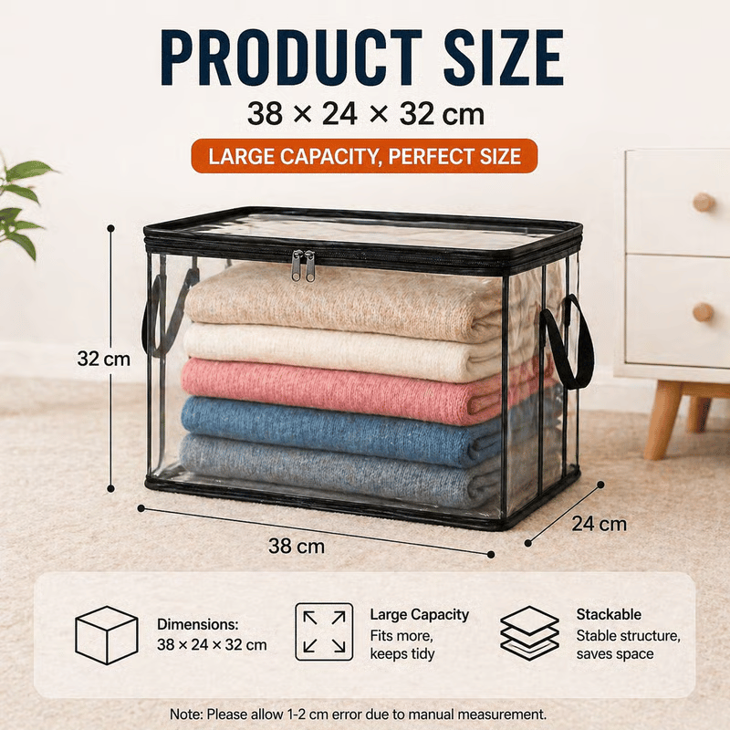 🎁 Last Day Sale 49% OFF📦Large Heavy-Duty Thick Plastic Clear Storage Bag for Clothes, Moving & Storage📦