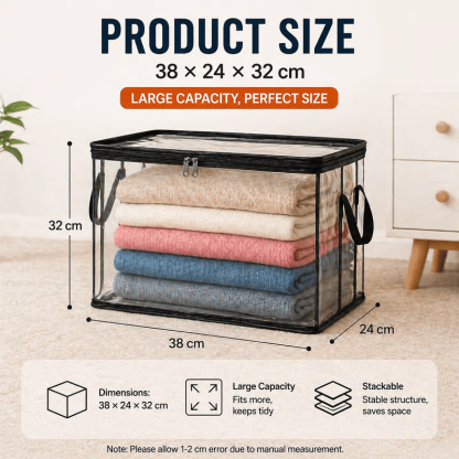 🎁 Last Day Sale 49% OFF📦Large Heavy-Duty Thick Plastic Clear Storage Bag for Clothes, Moving & Storage📦