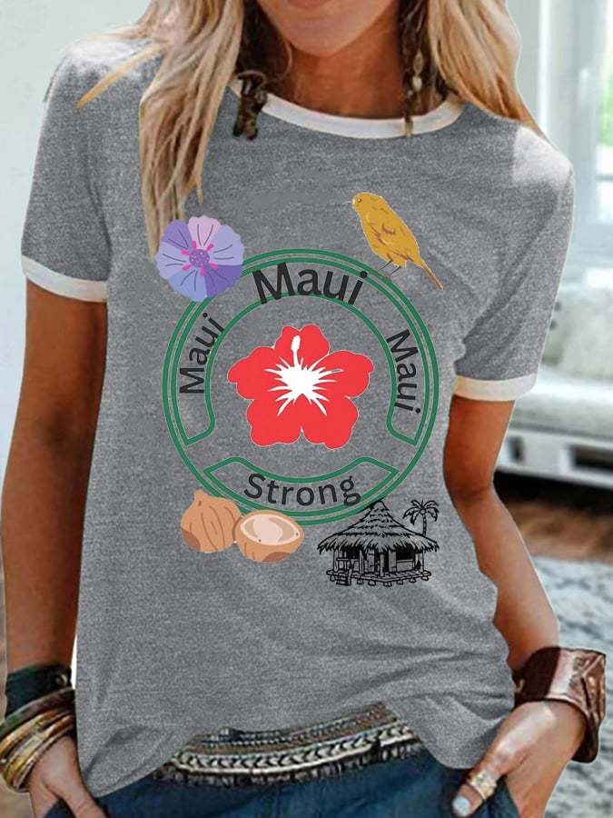 Maui Strong Print T-Shirt