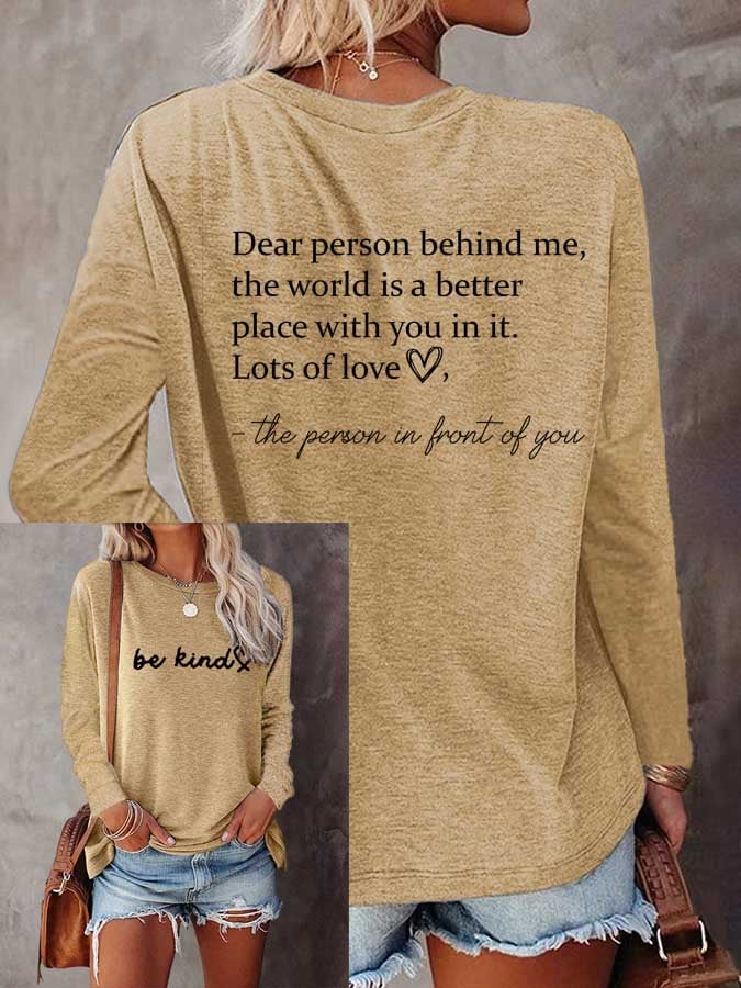 Women's The World Is A Better Place With You In It Print T-Shirt