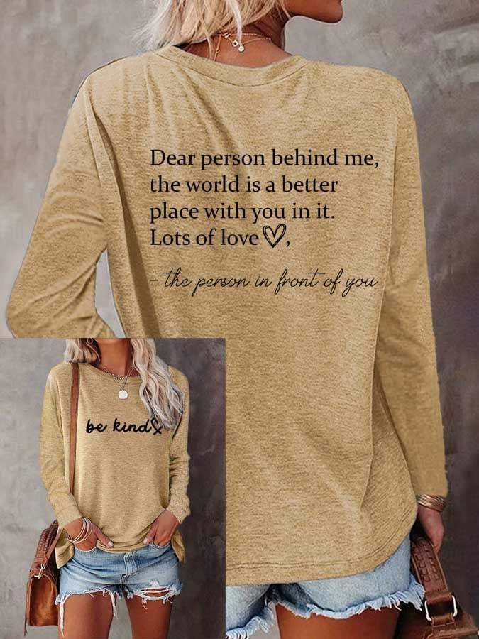 Women's The World Is A Better Place With You In It Print T-Shirt