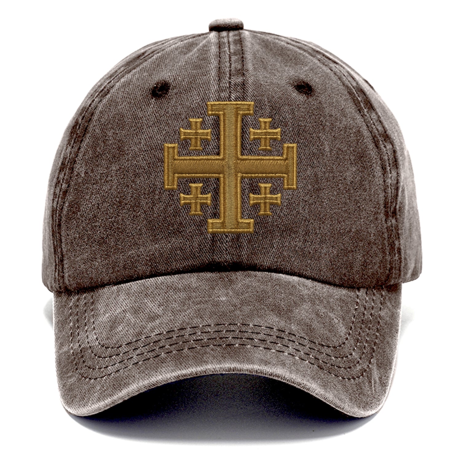 Jerusalem Cross  - Classic Cap - Brown