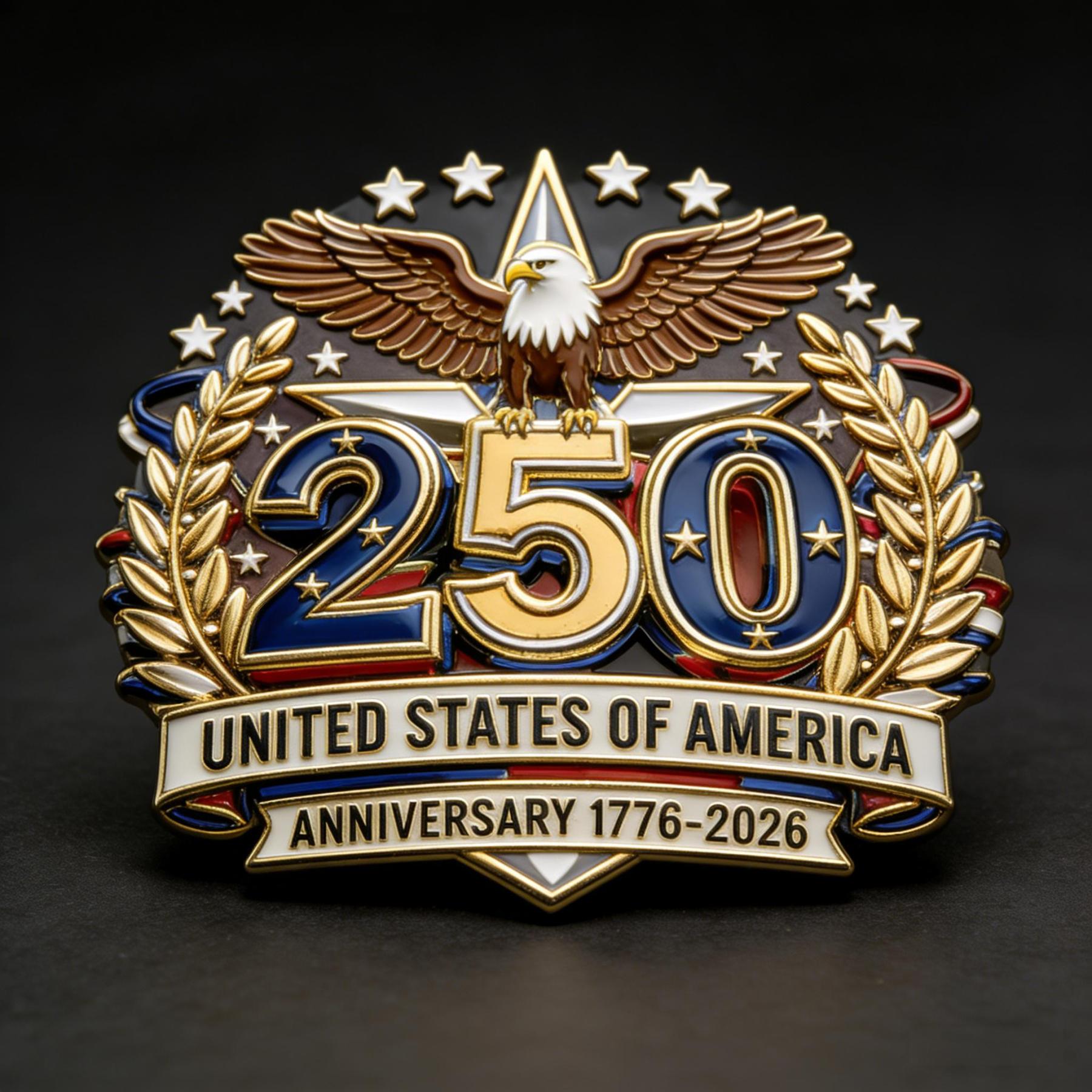 Commemorative 250th Anniversary Eagle Lapel Pin