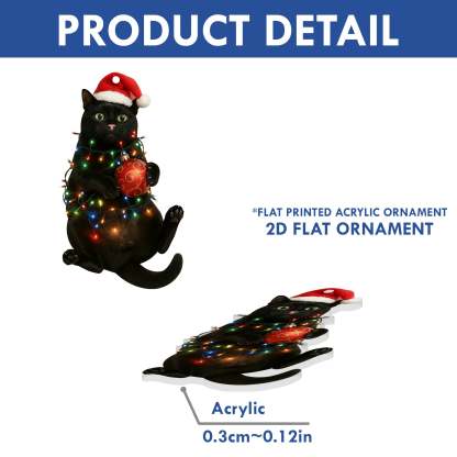 Black Cat Bombay Christmas Ornament | Holiday Gift for Cat Lovers