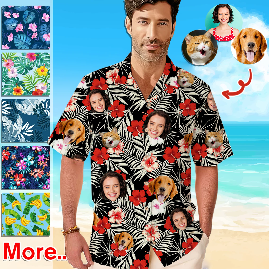 Custom face Hawaiian Shirt with Photo