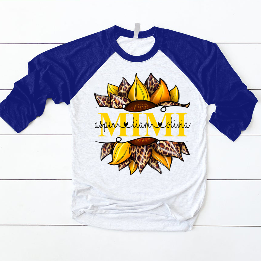 Leopard Yellow Sunflower Mimi And Kids CL01 Baseball