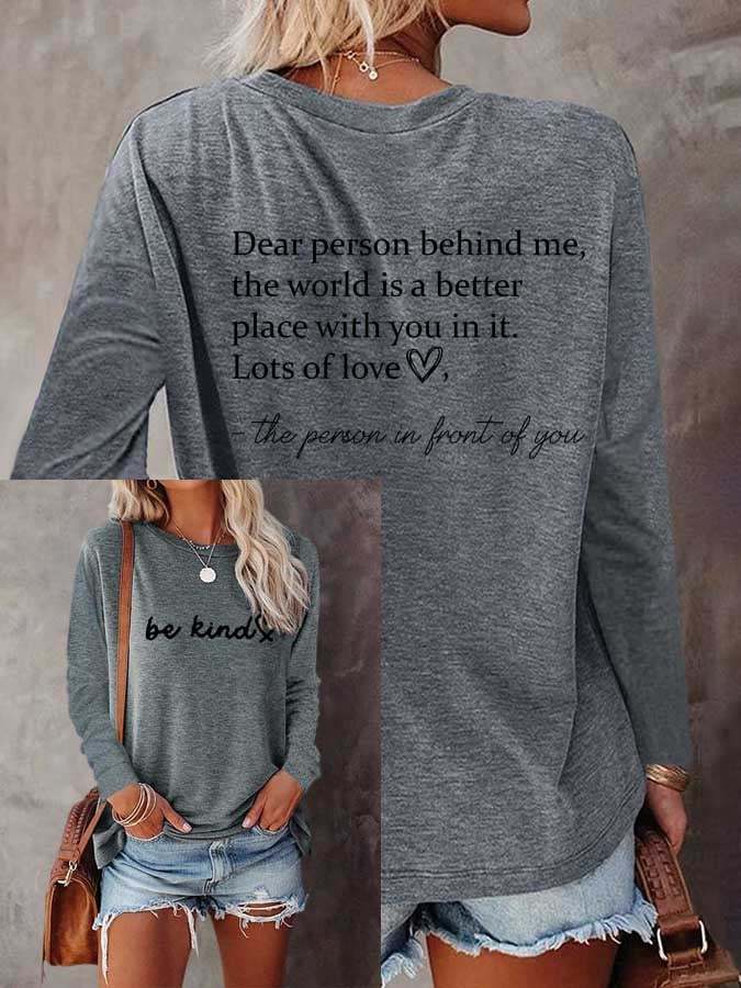 Women's The World Is A Better Place With You In It Print T-Shirt