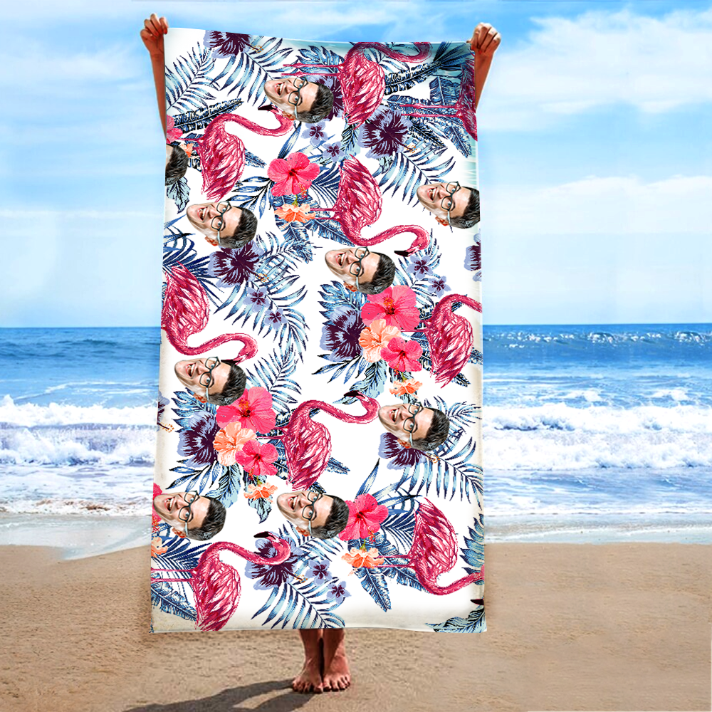 Personalized Sea Summer Beach Towels, Custom Photo Gifts, Summer Towels
