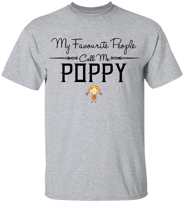 My Favourite People Call Me Poppy, Custom Poppy And Kids, Grandpa Gift TH