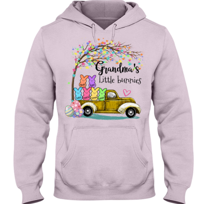 Custom Grandma Little Bunnies Cute Easter Day Hoodie