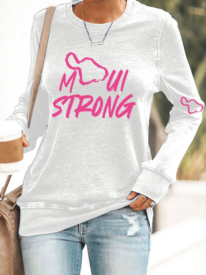Women's Maui Strong Printed Sweatshirt