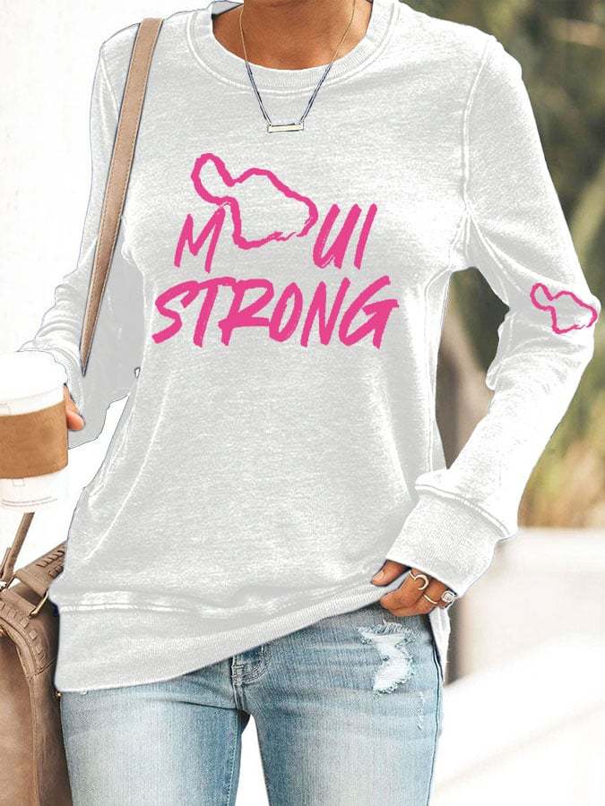 Women's Maui Strong Printed Sweatshirt