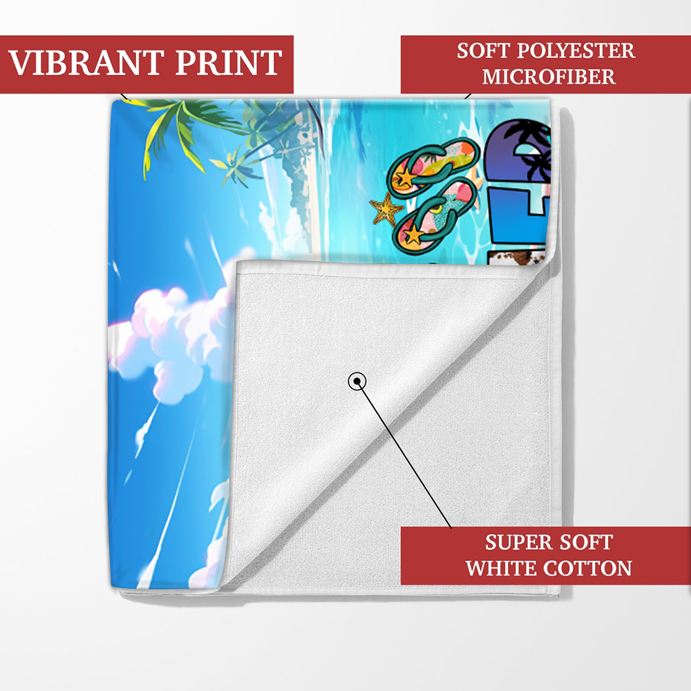 Personalized Sea Summer Beach Towels, Nana Life And Kids Gifts, Summer Towels