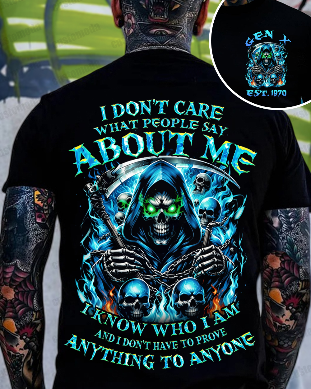 I Don't Care What People Say About Me Custom Year T-shirt