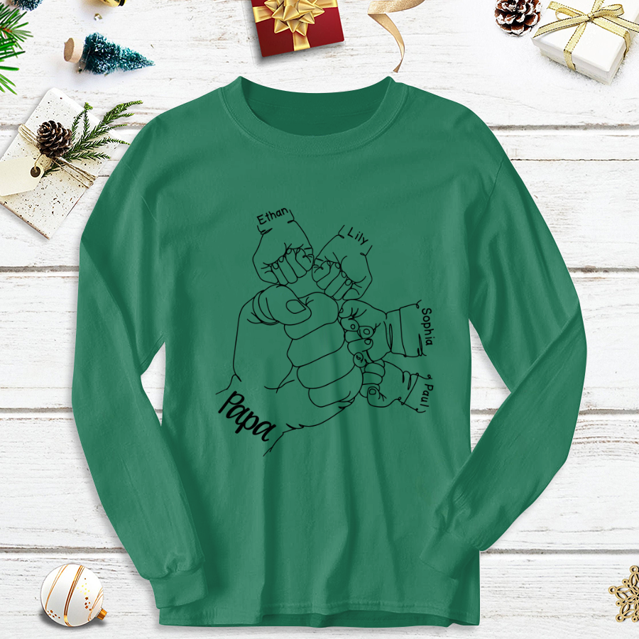 Hands grandkids Papa Longsleeve