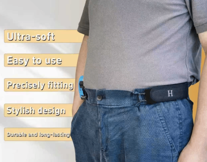 Tactical Metal Hook Elastic Belt (Unisex) - Patented No - Buckle Invisible Design, Soft Adjustable Side