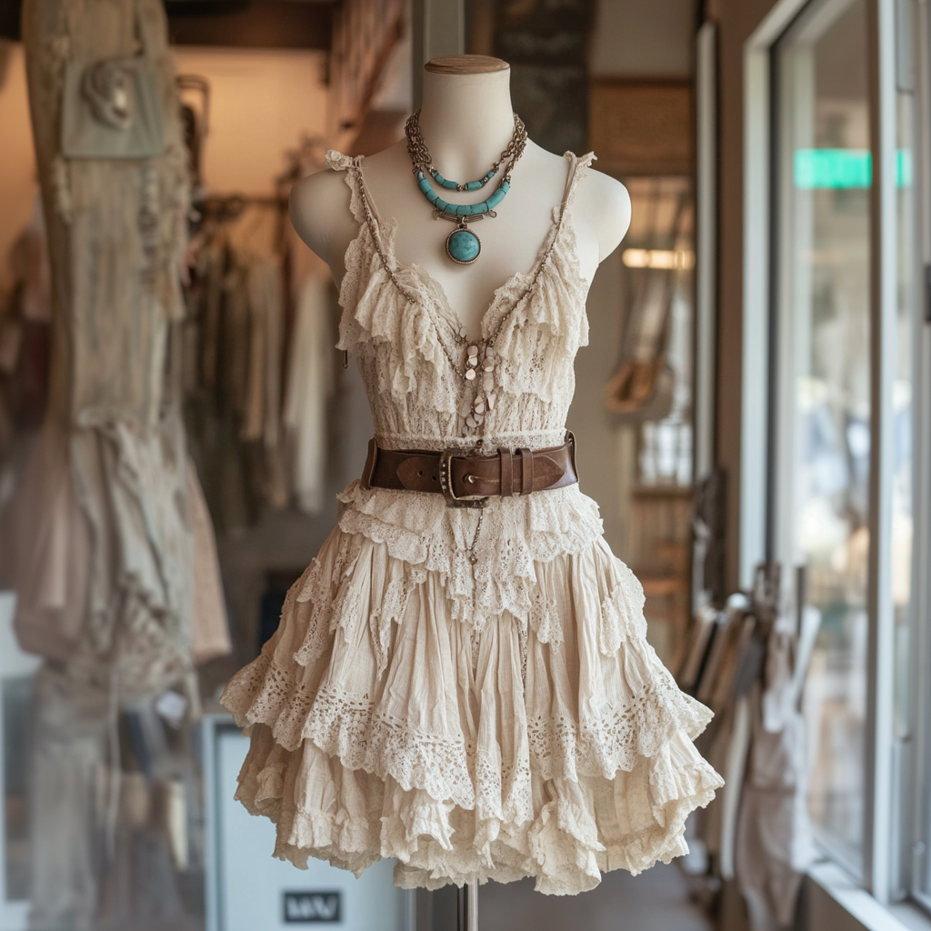 Women Elegant Vintage Lace Dress
