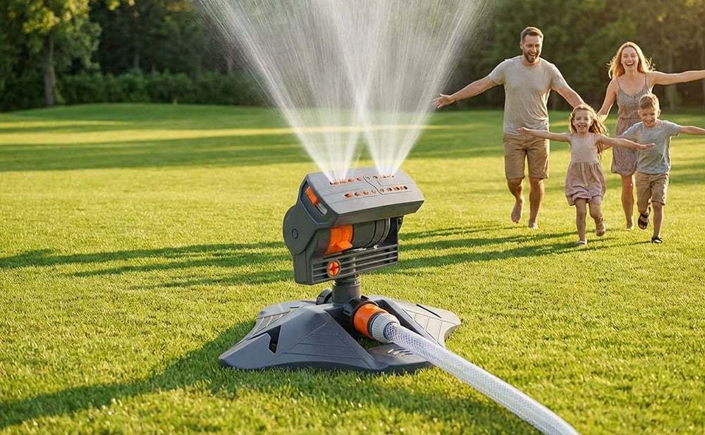 Adjustable Oscillating Sprinkler Wide Coverage