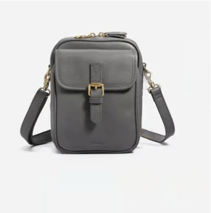 🔥LAST DAY 49% OFF- Crossbody Leather Bag - Brown / 20.5 x 15 x 6.5 cm