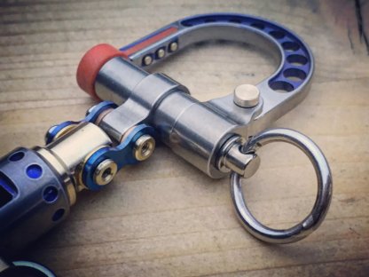 keychain with double carabiner