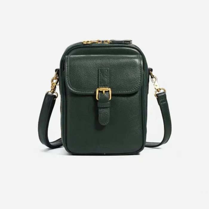 🔥LAST DAY 49% OFF- Crossbody Leather Bag - Brown / 20.5 x 15 x 6.5 cm