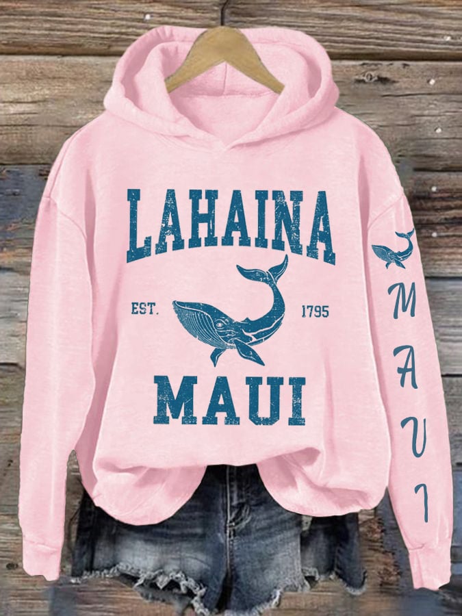 Women'S Lahaina Hawaii  Casual Print Sweatshirt