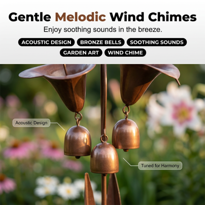 ⏳Time-Limited Special⏰Calla Lily Garden Stake with Bell Chimes