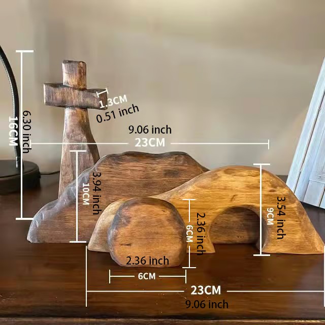 ️100% Handmade Empty Tomb Easter Scene And Cross