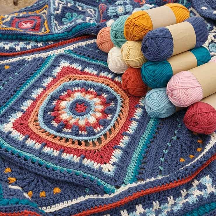 Moroccan Tile Crochet Afghan
