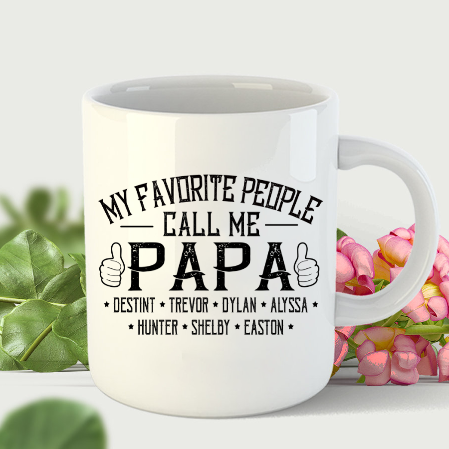 My Favorite People Call me Papa With Kids Mug
